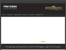 Tablet Screenshot of finesigns.co.nz